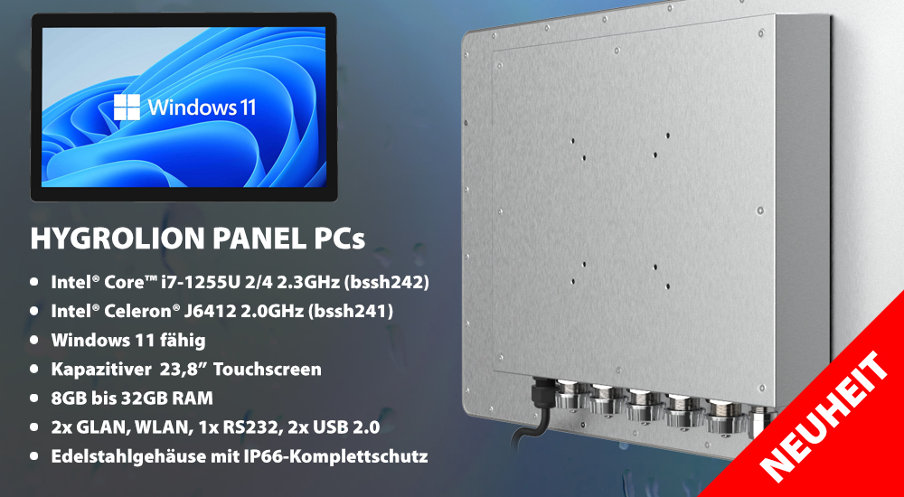 Neue 23,8" Hygrolion Panel PCs