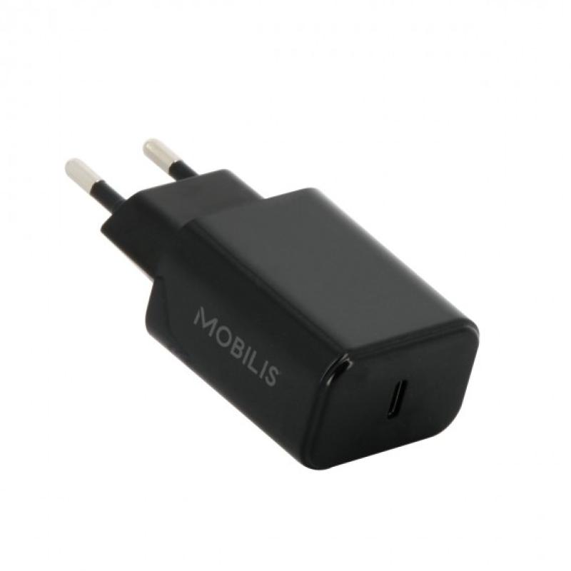 Mobilis AC-Adapter 1 USB C (100 V–240 V – 5 V, 2,4 A, 9 V, 2 A, 12 V, 1,5 A) – weiche Tasche.  00134