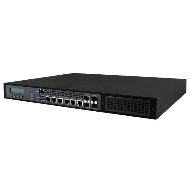 1U Network Appliance, Intel Atom C3758, 16GB, 4 x 10 GLAN, 6xGLAN