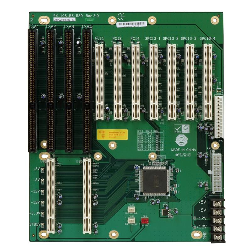 10 Slot Backplane (2xISA, 7xPCI, 1xPICMG)