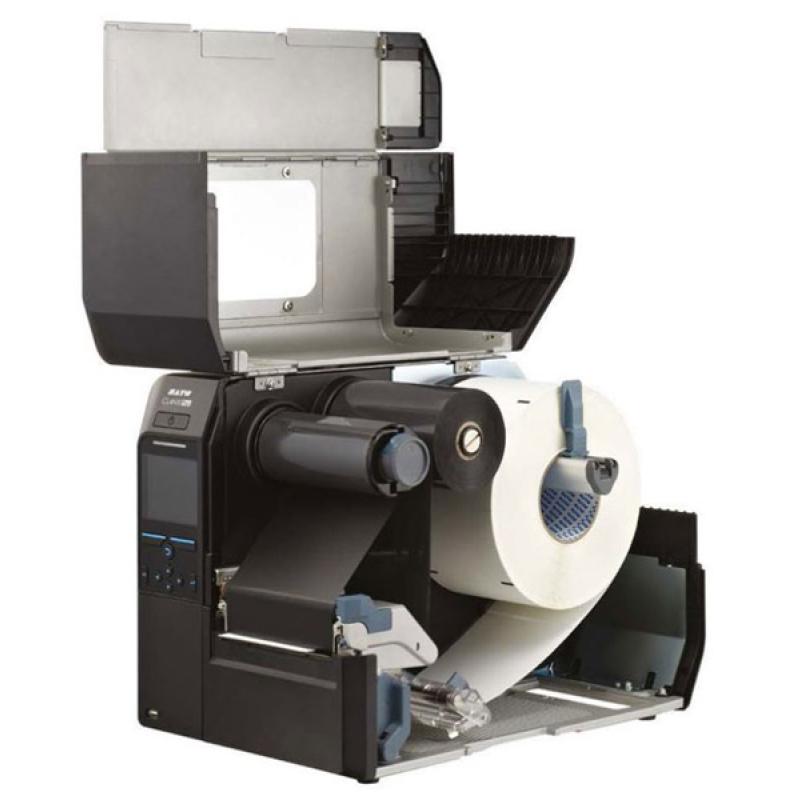 Sato CL4NX Plus (203dpi), Hochleistungs-Thermodrucker mit Dispenser, Liner Rewinder, ohne BT