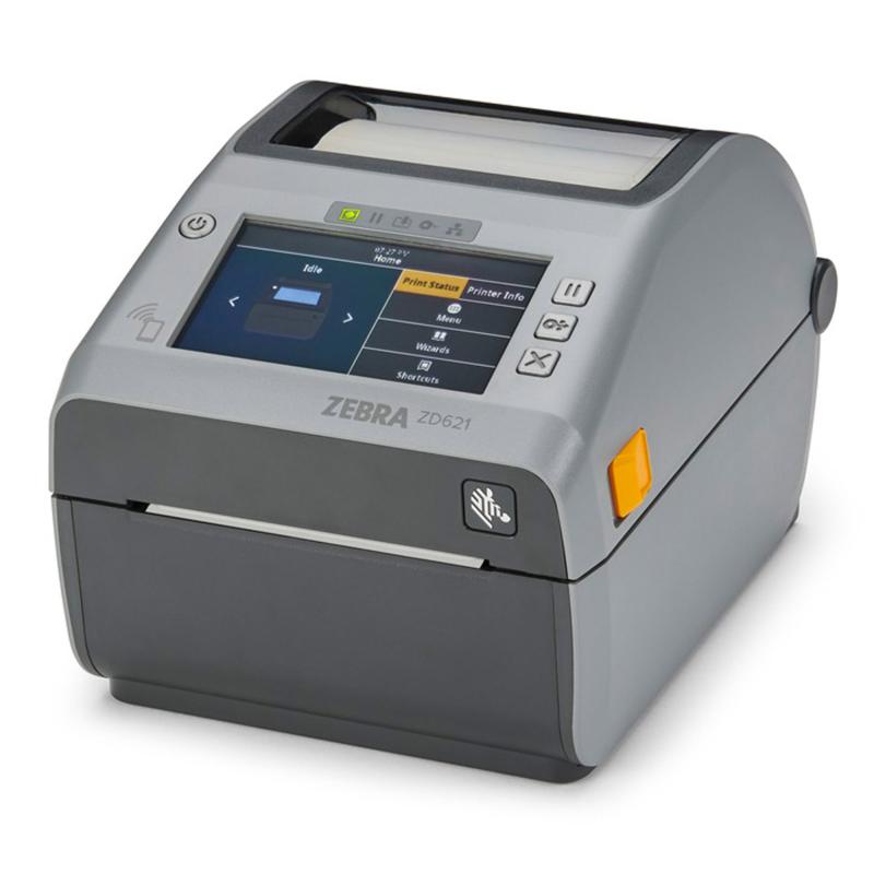 Zebra ZD621d, 8 Punkte/mm (203dpi), Peeler, Disp., RTC, USB, USB-Host, RS232, BT, Ethernet, WLAN, gr