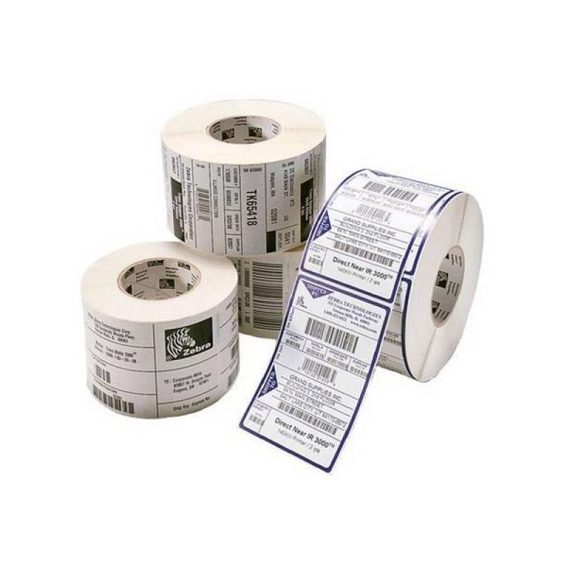 4x Zebra Z-Select 2000T, Etikettenrolle, Normalpapier, 102x64mm, 2220 Etiketten/Rolle