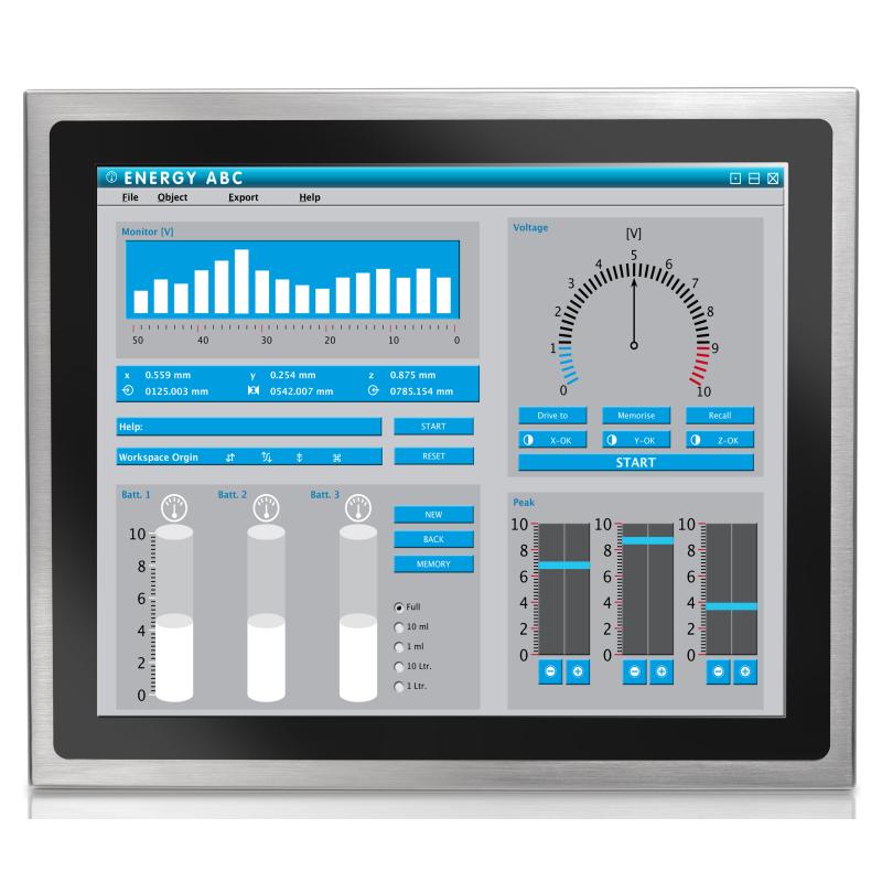 19" Touchmonitor Edelstahl PCAP