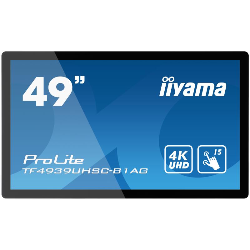 iiyama ProLite TF4939UHSC-B1AG, 123cm (48,5''), ProjectedCapacitive, 15TP, 4K, schwarz, openframe