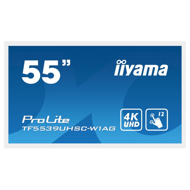 iiyama ProLite TF5539UHSC-W1AG, 139cm (55''), Projected Capacitive, 4K, weiß , openframe