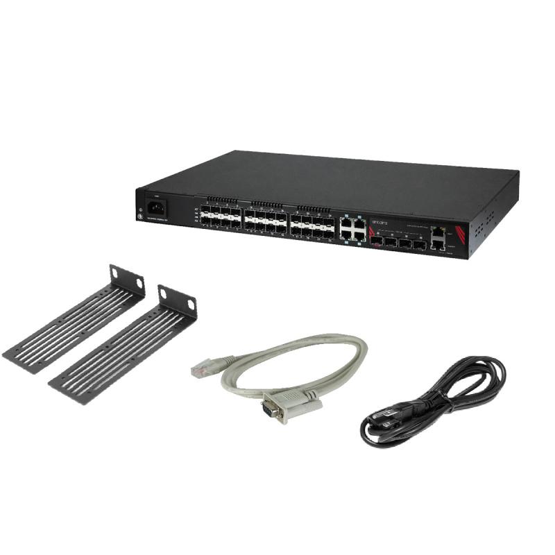 32-Port Man. Ind. GB-Switch, 24 x SFP, 4x10 GLAN