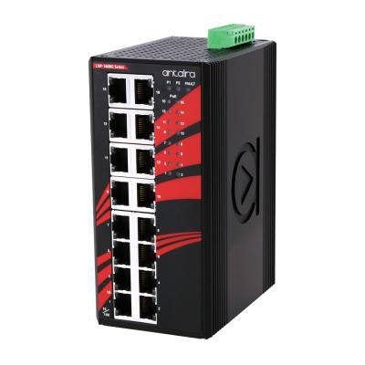 16-Port POE+ Ind. GB-Switch, -10-65C