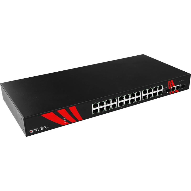 26-Port Managed POE+ Switch, 2xSFP