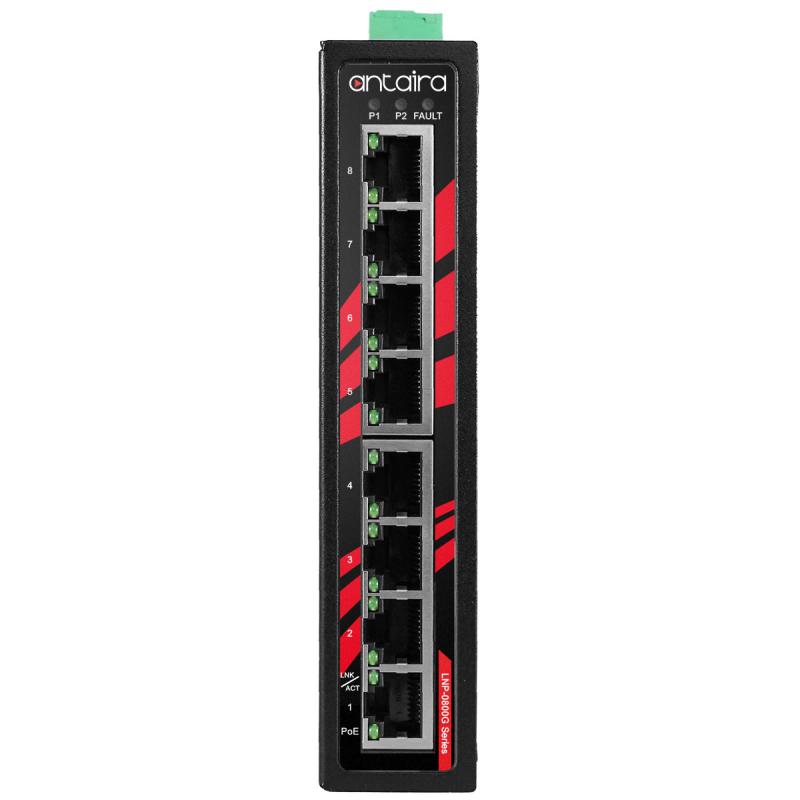 8-Port POE+ Ind. Gb-Switch, 2xSFP, -10-70C