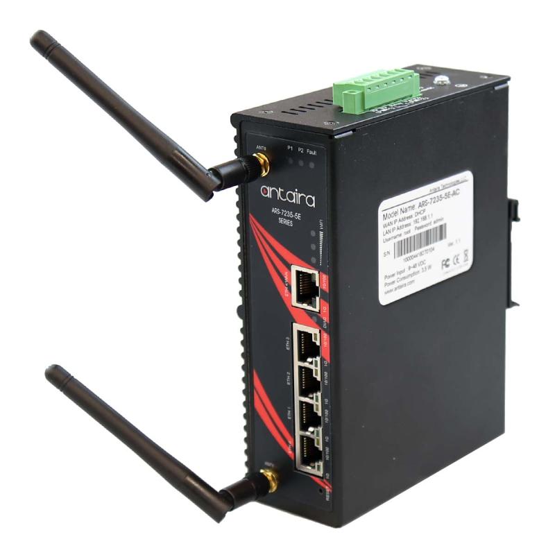 Industrial cloud router, 802.11 b/g/n/ac, 867Mbits,  2,4Ghz/5Ghz, 9-48VDC,  0 - 50C