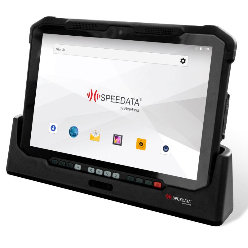 Newland SD100/SD100MD Ladestation für 1x Tablet und 1x Akku inkl. Multiplug-Adapter, schwarz