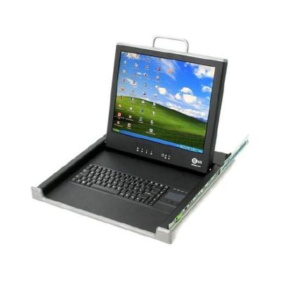 1U 19" Konsole 17" D RAL9005 Front-USB