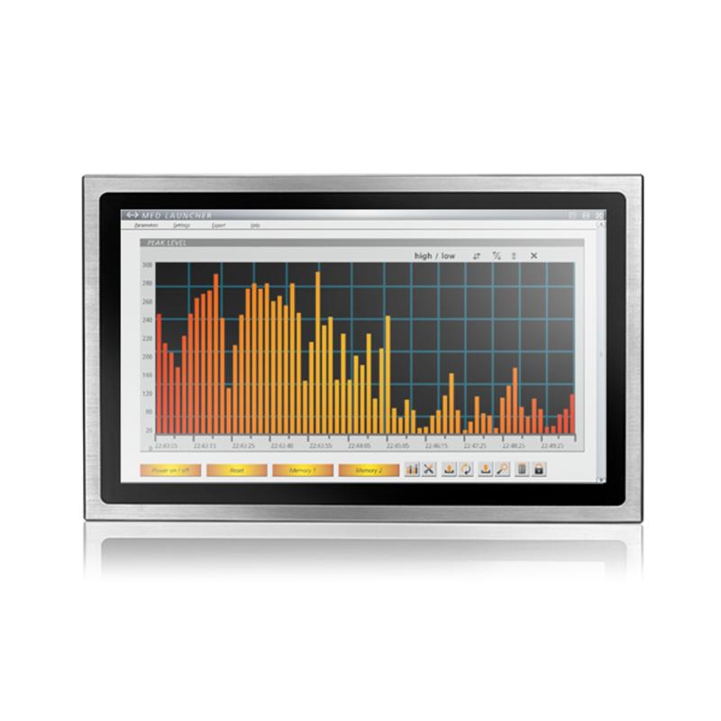 Hygrolion 225, 21,5", Panel PC, IP66, Celeron J6412, 8GB, 128GB TLC SSD, Wifi, Edelstahl, Lüfterlos