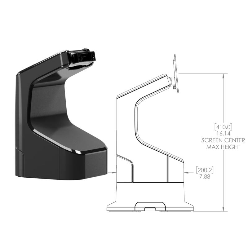 Zebra KC50, Self-Checkout-Einzeldisplayhalterung mit Thekensockel