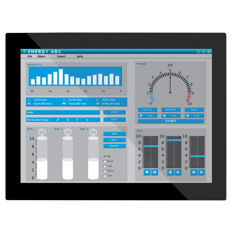 Hygrolion K5VE II, 15'' TFT LED Panel PC, PCAP, IP66, N95, 8GB RAM, 128GB SSD