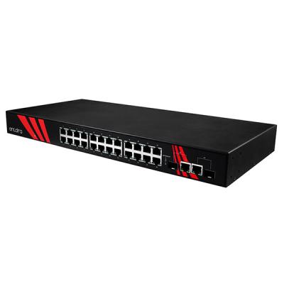 26-Port Unmanaged Industrial Gigabit Switch, 12-48VDC , -40 - 75C