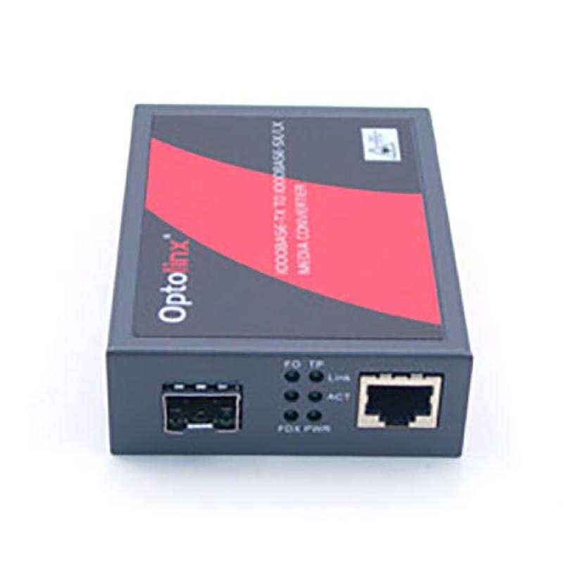 Media Converter 1x 10/100/1000Tx, 1x 100/1000 SFP, 5VDC 3W, 0 - 50C