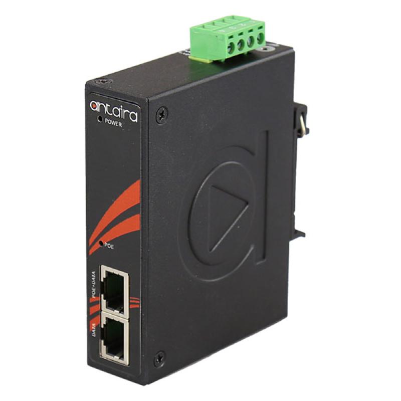 Industrial IEEE 802.3bt Gigabit Type 3 4PPoE Injector, -40C - 75C