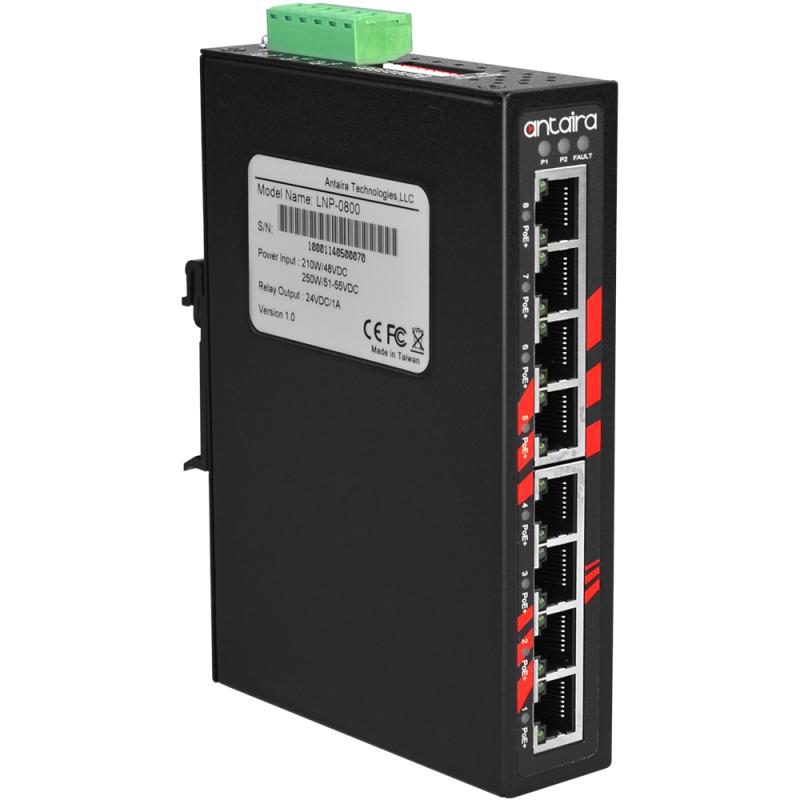 8-Port POE Industrial Switch, -10-70C