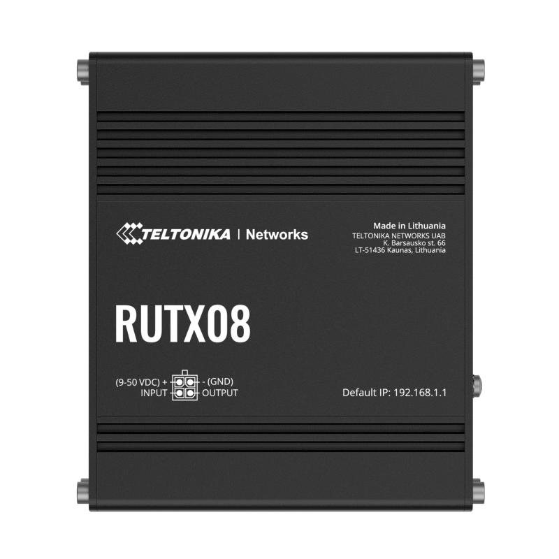 Teltonika RUTX08 Ethernet-to-Ethernet Gigabit Industrial VPN Router