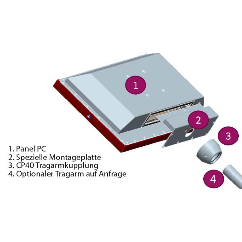 Hygrolion 245, 23,8", Panel PC, IP66, Core i5-8365UE, 8GB, 128GB SSD, Edelstahl, Lüfterlos, CP40